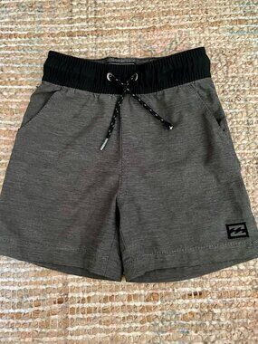 Billabong Grey & Black Kids Toddlers Boys Recycler Swim trunks Board shorts 3T